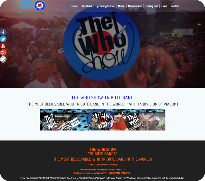 The Who Show Portfolio Slide